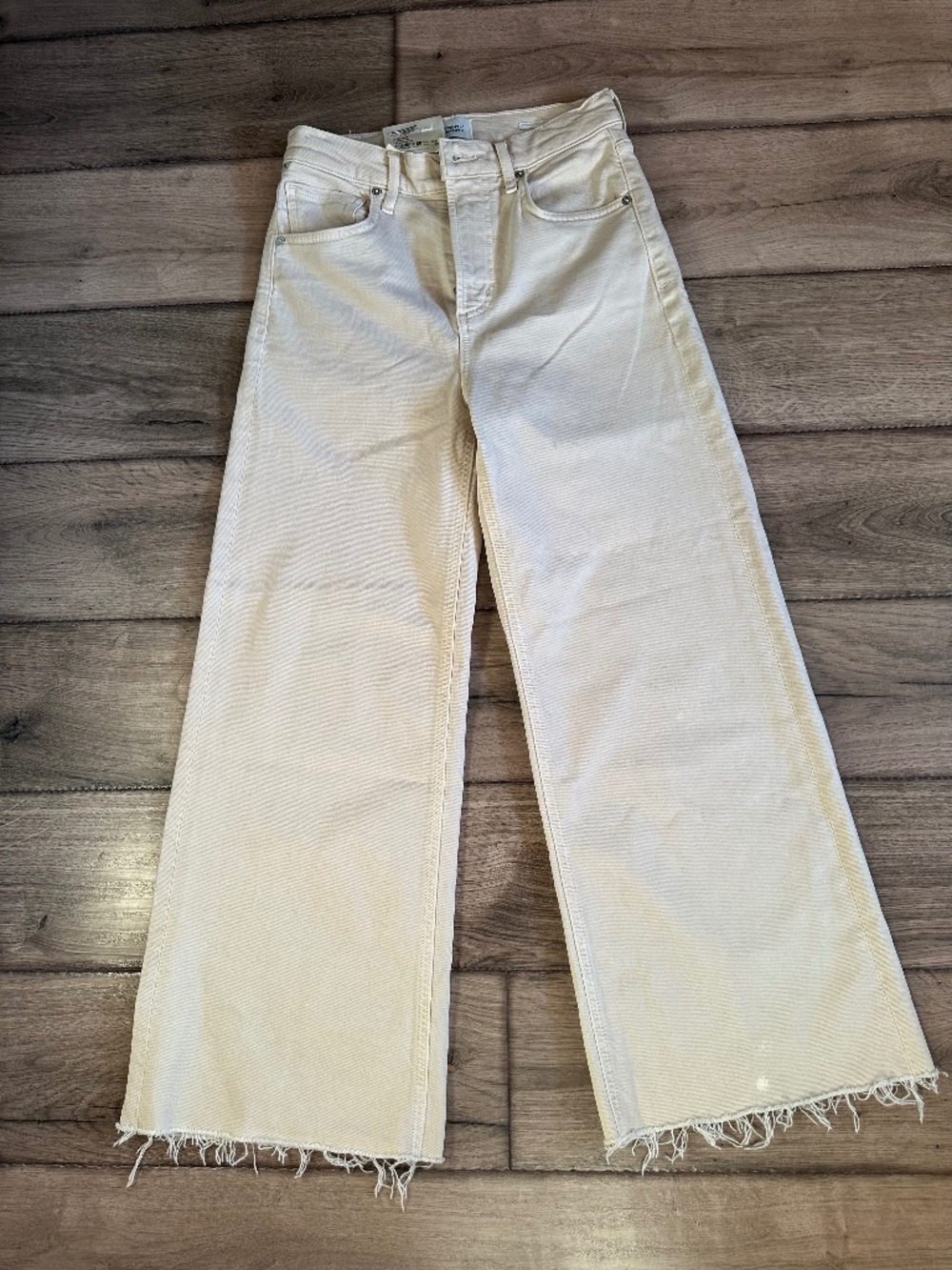 Citizens of Humanity Lyra Wide Leg Crop Jeans – Almondette – Size 26 – NWT